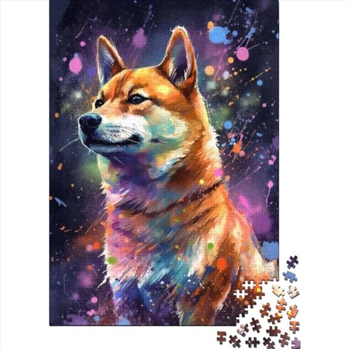 Animal Fantasy Dog Art Puzzle für Erwachsene 1000 Teile Puzzle für Erwachsene Teenager ganze Familie und die (Größe: 75 x 50 cm)