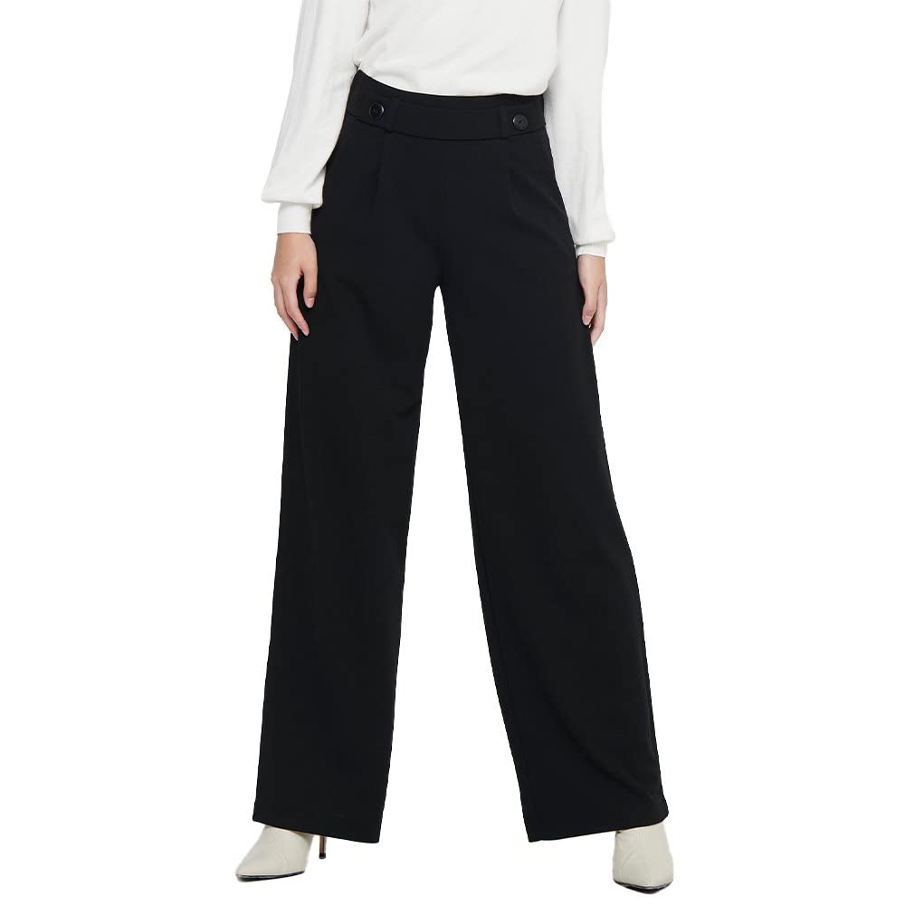 JDY Damen JDY geggo new long pants jrs nos Hose, Schwarz, S EU