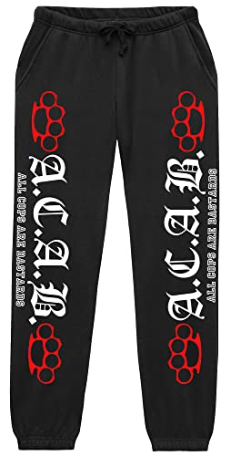 ACAB Herren Jogginghose | Hardcore Hose MMA 1312 Fussball Ultras Sport Hose Freizeithose | M3 (L)