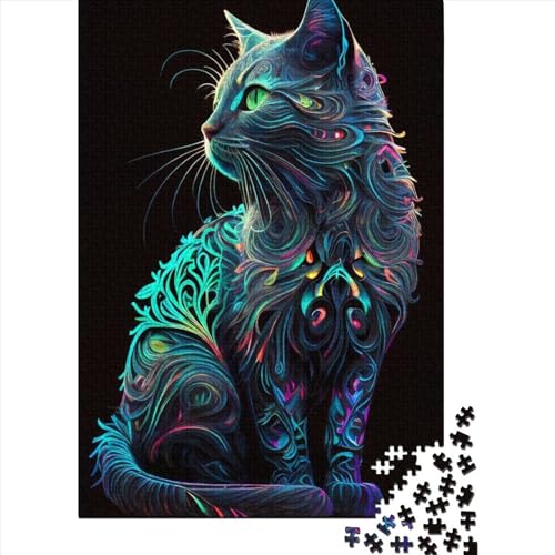 Süße Katze für Erwachsene, schwieriges Puzzle, 500 Teile, Puzzle für Erwachsene und Teenager, nachhaltiges Puzzle für Erwachsene (Größe 52 x 37 cm)