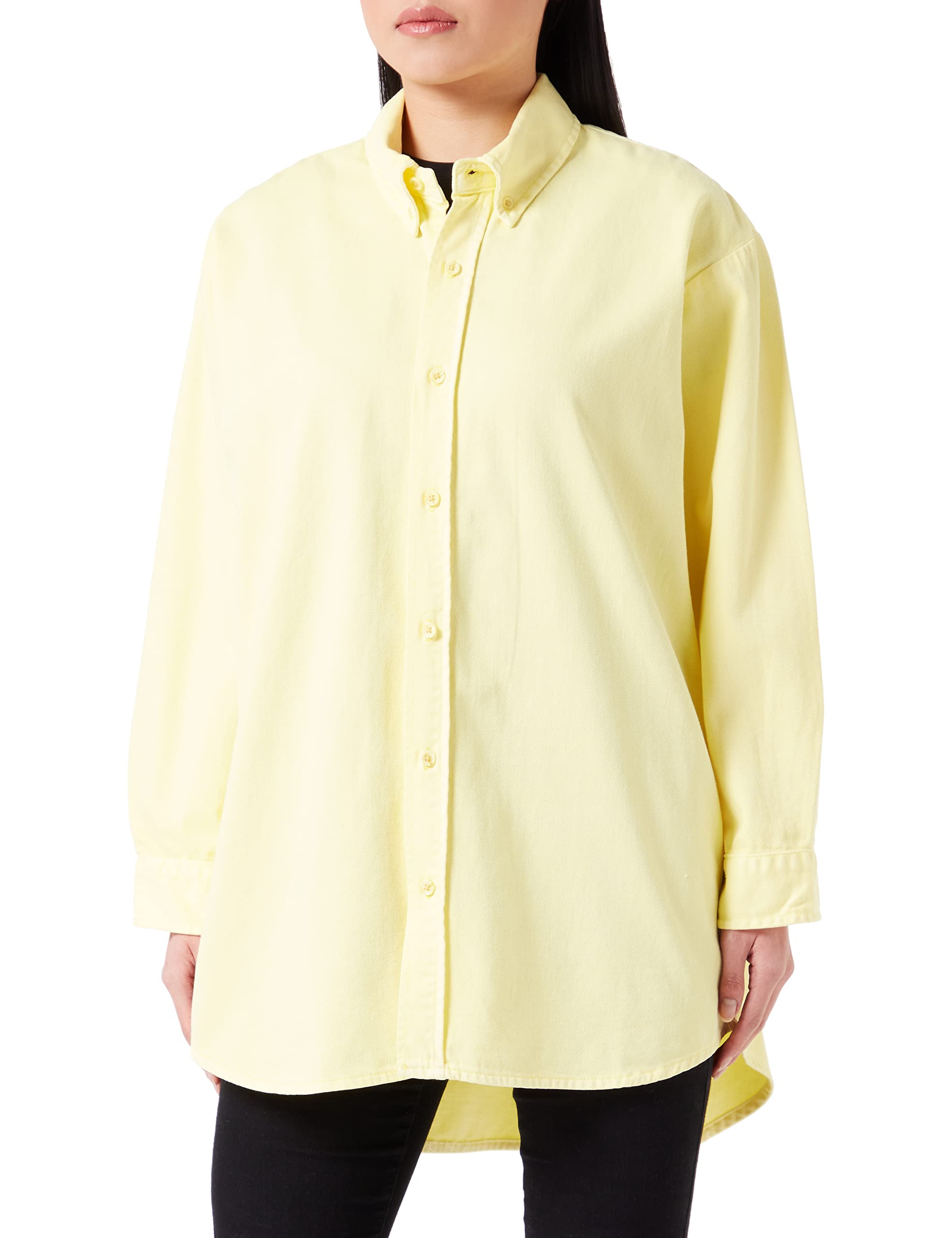 LTB Jeans Damen Rissey Button-Down-Arbeitshemd, Lemon Drop Wash 54313, M