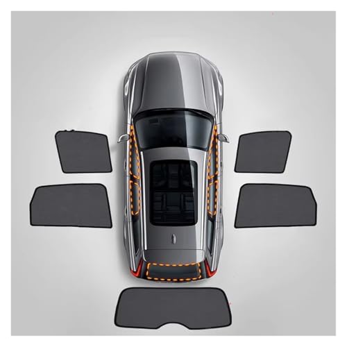 Sonnenschutz Für Subaru Für XV GT Für Crosstrek 2017-2022 Magnetischer Lichtdichter Sonnenschutz Vorne Hinten Seitenfenster Windschutzscheibenvorhang Auto Sonnenschutz(5pcs Front)