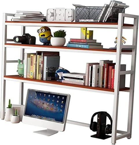 QYZUJIKL Schreibtisch-Bücherregal, 3-stufiges Schreibtisch-Bücherregal für Computer, verstellbares Schreibtisch-Bücherregal, Organizer-Rack, Schreibtisch-Bücherregal, Aufbewahrungsregal