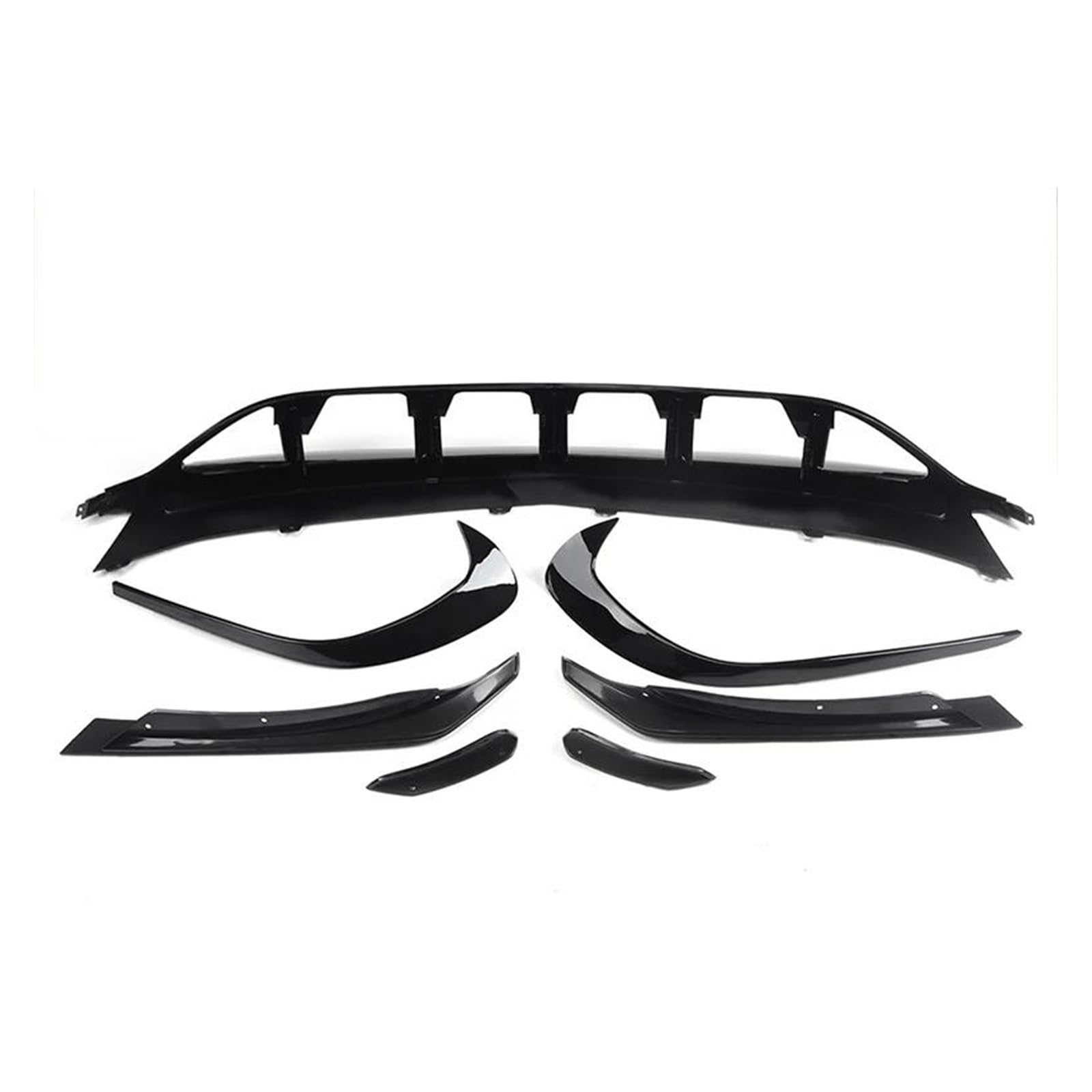 Splitter 8 Stücke Schwarz Glänzend Frontspoilerlippe Splitter Canards Vents Für Benz W176 A200 A250 A45 Für AMG Für Fließheck Für Sport 13-18 Frontlippe