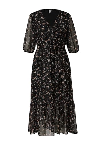 QS Damen 2143506 Maxi Kleid mit Allover Print, 99A1, 34