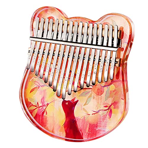 Ghulumn Kalimba Daumen Klavier 17 TöNe,Mbira Finger Klavier mit Stimmhammer,Musik Instrumente Geschenke für Kinder,Erwachsene,AnfäNger,Etc