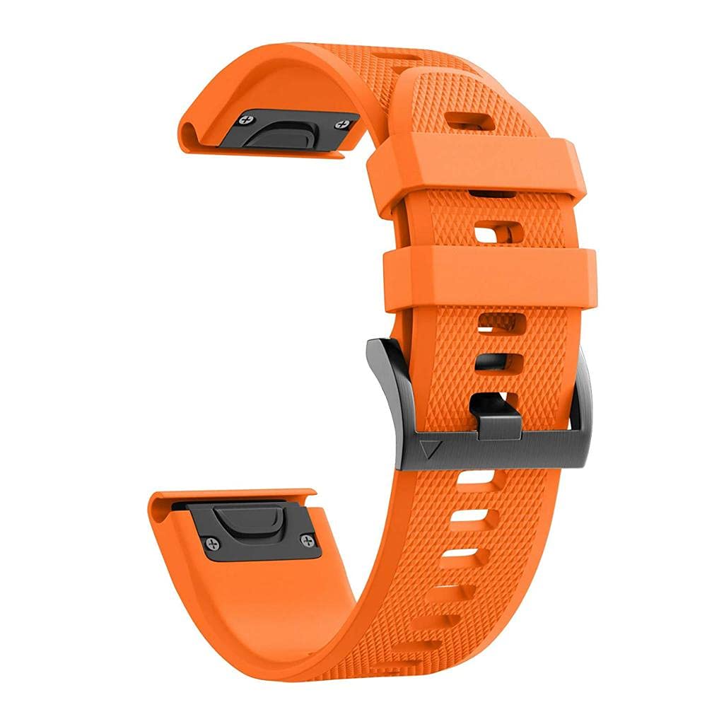 NEYENS 22 x 26 mm Armband aus Silikon für Garmin Fenix 6X 6 Pro 7 7X 5X 5 Plus 3HR 945 Schnellverschluss-Armbänder Ersatz, 22mm Fenix 6 6Pro, Achat