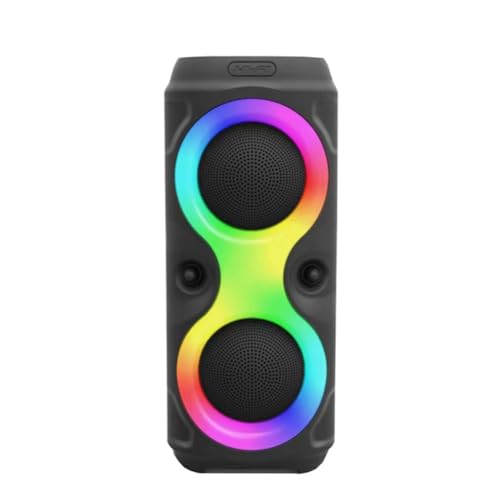 Pluuttiem Bluetooth-Lautsprecher, Kabelloses Heimkino, Soundsäule für Den Außenbereich, Tragbarer Subwoofer-Lautsprecher mit RGB FM/AUX