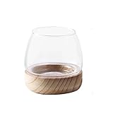 Aquarium Aquarium, klares Glas, rundes Aquariumbecken mit Holzsockel, ökologisches Aquarium, Zierfische, spezielles einfaches Aquarium for kleine Aquarien Aquarium-Kit(Mittel)