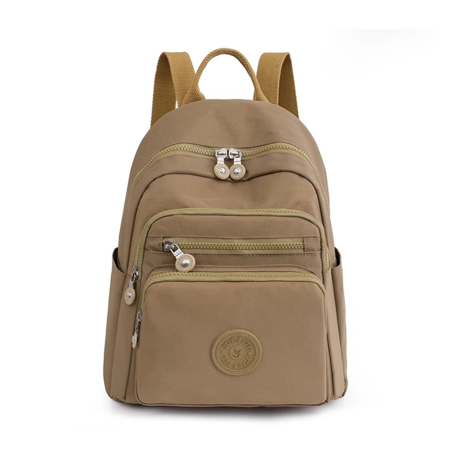 QSFZ NICHANGHUA Frauen Rucksack Oxford Weibliche Einfachheit Rucksack Multi Tasche Und Große Kapazität Schule Tasche Dame Freizeit Reise Rucksack (Color : Khaki)