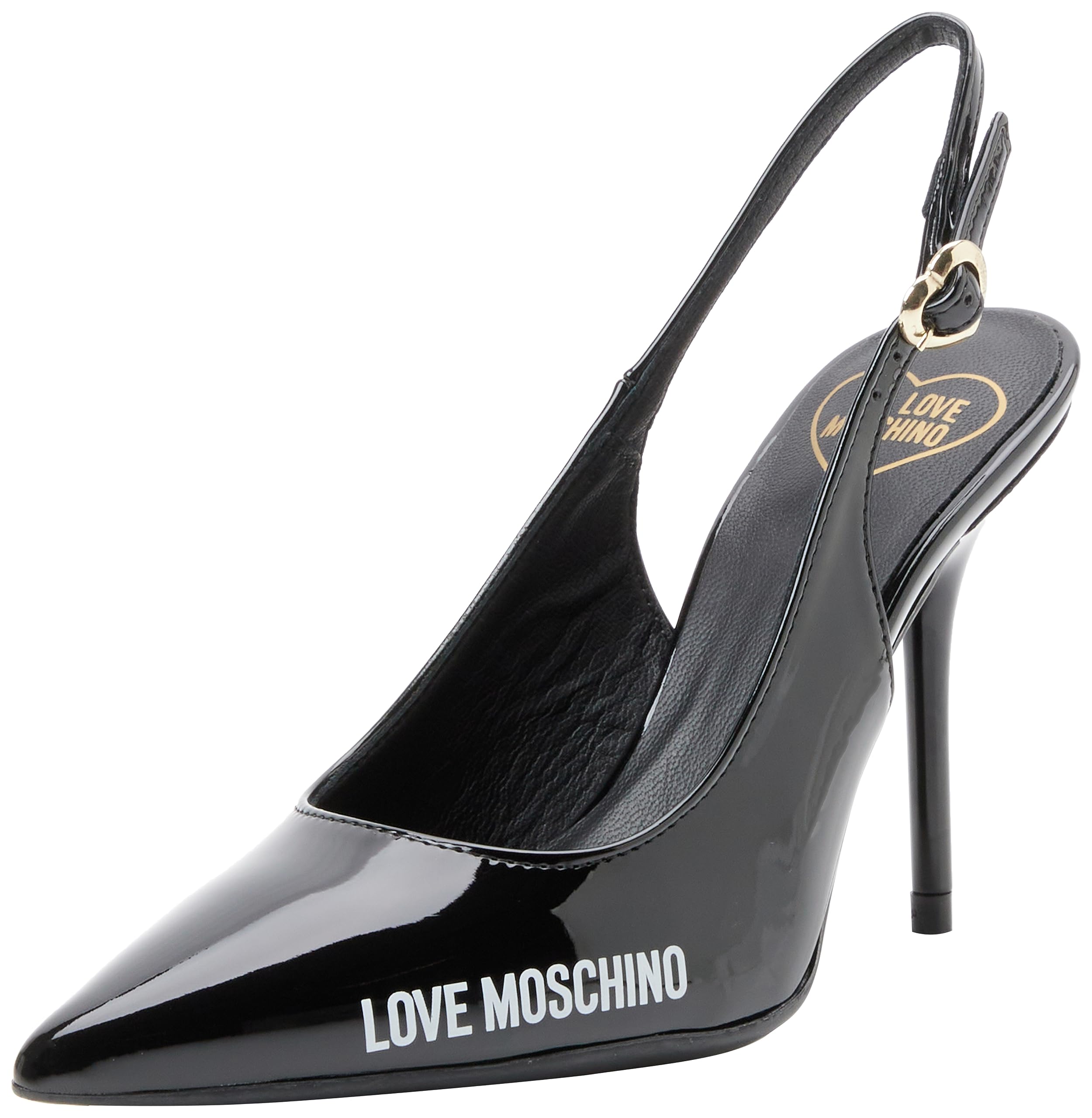 Love Moschino Damen Absatz-Sandalen, Nero, 38 EU