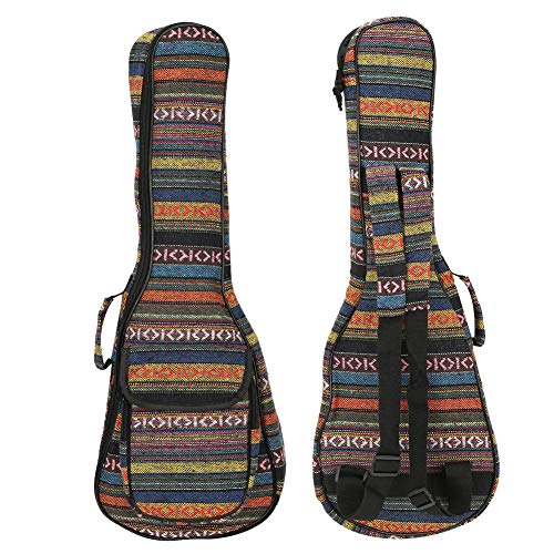 Ukulele Bag Concert Ukulele Case Eingebaute verdickte Baumwolle mit Rücken- und Seitenriemen für 4-saitige Ukulele Musikinstrumentenzubehör