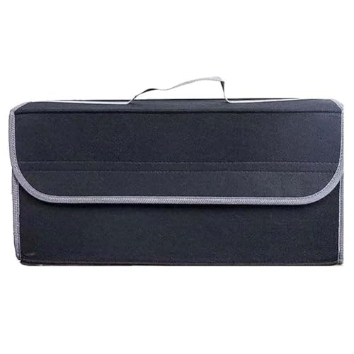 Toets Auto Kofferraum Organizer für Volvo V40 2013-2025, Faltbarer Kofferraumtasche Mit Tragegriff Wasserdicht Aufbewahrungstasche Innenraum Zubehör,A/Grey