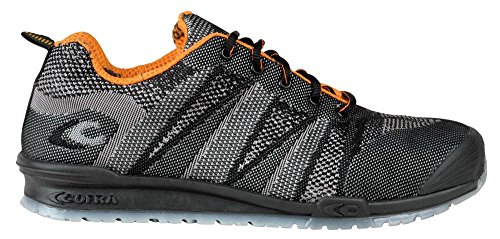 COFRA Leichter Sicherheitsschuh S1P SRC Fluent Mehreren Farben (47, Schwarz/Orange)