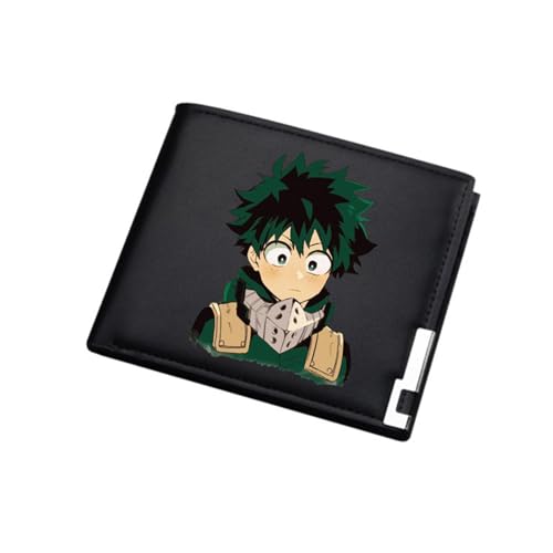 RYNDEX My He-ro Academ-ia Kartenetui Anime, Karikatur Portmonee Klein Kompakt, PU Leather Geldbörse Brieftasche Wallet(Color:Multicolor 1)