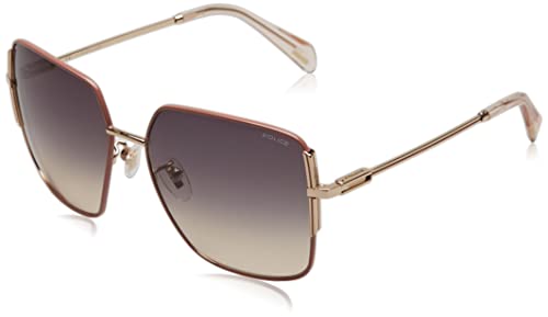 Police Unisex SPLF34 Sunglasses, Gold, 57