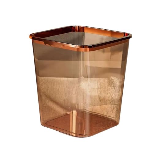 Geruchsdichter mülleimer/gartenhelfer Mülleimer, Haushalt, großes Fassungsvermögen, Schlafsaal, Wohnzimmer, Küche, Schlafzimmer, Badezimmer, Toilette, Büro, transparent Mülleimer mit deckel(Orange,Gro