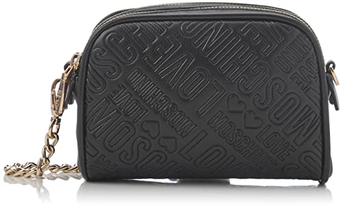 Love Moschino Damen Borsa Pu Embossed (Logo) Nero Umhngetasche, Mehrfarbig