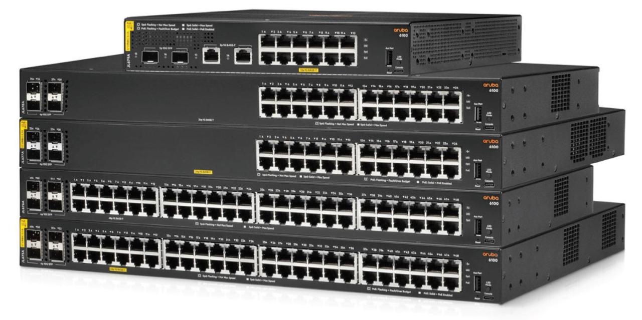 HPE Networking CX6100 Switch 24-Port 1GBase-T 4-Port 10G SFP+ 370W Klasse 4 P...