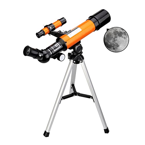 Teleskop, 50 mm Öffnung, 360 mm Brennweite, astronomisches Refraktorteleskop für Kinderanfänger, Reiseteleskop mit Stativ und Sucherfernrohr