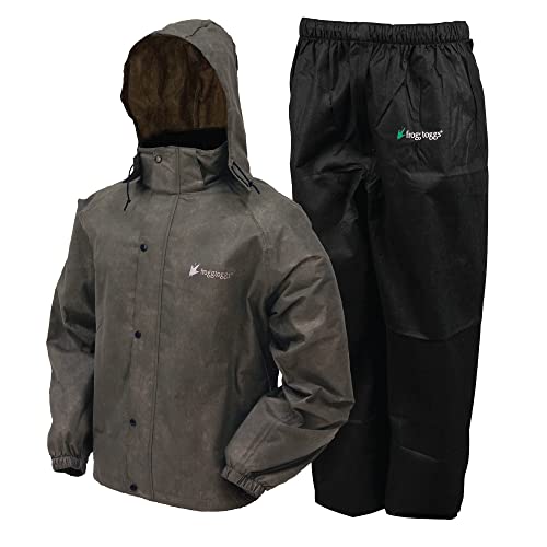 frogg toggs Herren Regenpak voor alle sporten Regenbekleidung, Stone Jacke/Black Pants, S EU