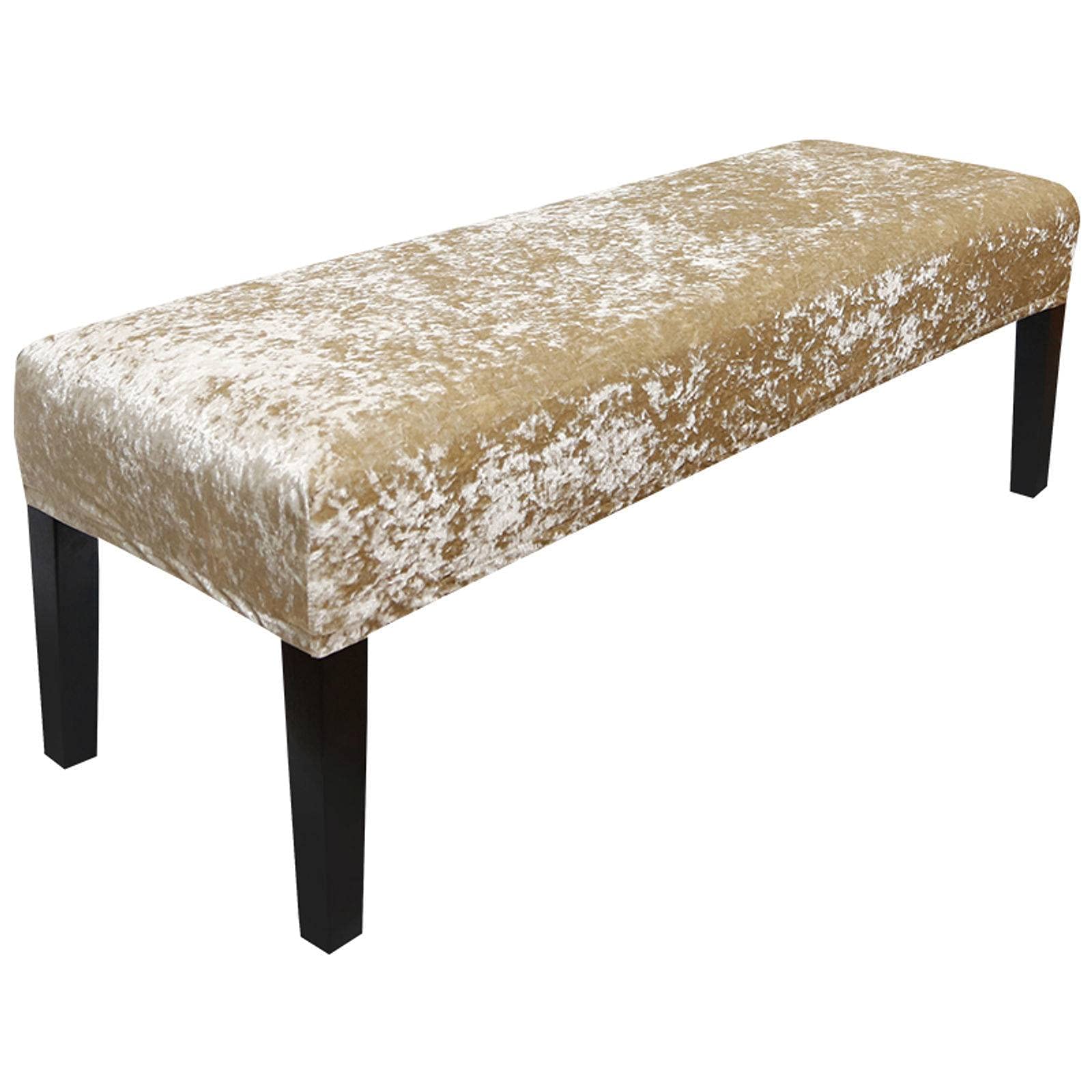 JHLD Stretch Universal-Bezug Für Esszimmer-Bank, Samt Dining Bench Cover Für Esszimmer Elastische Bezug Für Esszimmerstuhl Weiche Stuhlhussen Abnehmbare Waschbar Für Wohnzimmer-Champagner-Groß