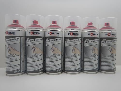 6x Förch RAL 3002 KARMINROT ROT DICKSCHICHTLACK LACK SPRAY SPRAYDOSE 400ML