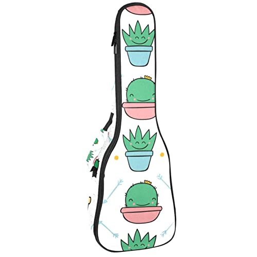Ukulele Koffer Kaktus Ukulele Tasche 21 Zoll Wasserdicht Oxford Gig Bag Mit Tasche Für Jungen Mädchen