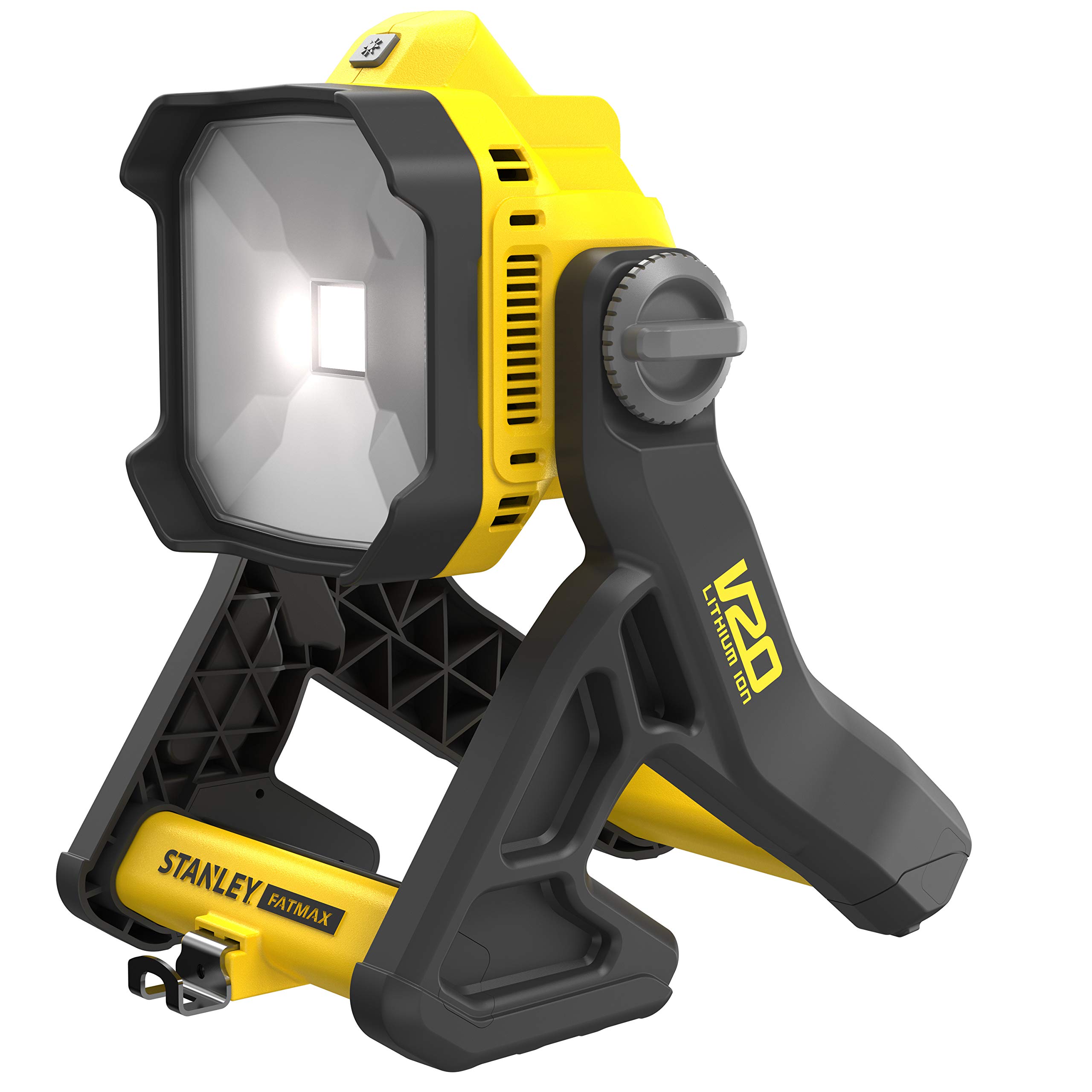 Stanley FatMax 18V Akku-Baustrahler SFMCL030B (sehr robust, für den Einsatz auf Baustelle und Werkstatt, 1.850 Lumen, 2 Lichtstärken, schwenkbarer Kopf, Lieferung ohne Akku und Ladegerät)