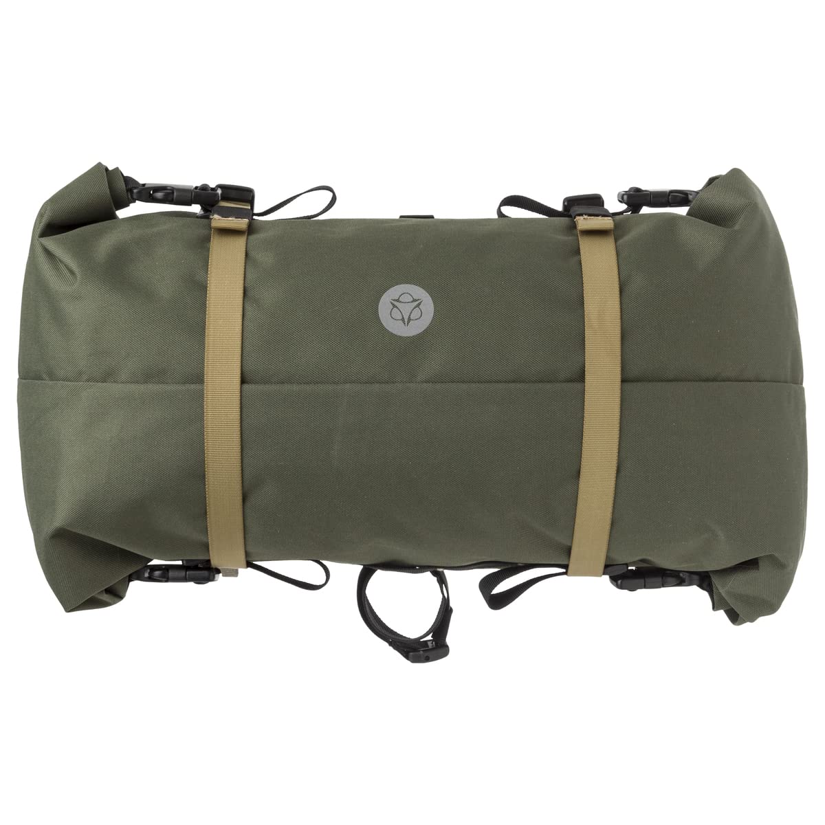 AGU Bikepacking Lenkertasche Fahrrad, 17L Fahrradtasche Lenker, Wasserabweisend, Reflektierend, Einfache Montage, 100% Recyceltes Polyester - Army Green