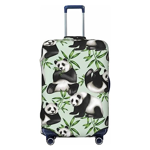 Miniks Panda Reisegepäckhülle aus Bambus, strapazierfähig, passend für 45,7 - 81,3 cm große Gepäckstücke, klein, Schwarz, Small