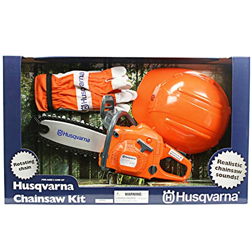 Husqvarna Kindersäge Set mit Helm und Handschuhe - Kindersägen Spielset