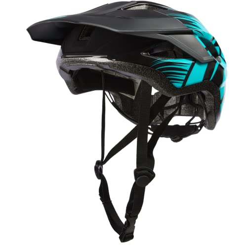 O'NEAL | Mountainbike-Helm | Enduro All-Mountain | Übertrifft die Sicherheitsnormen EN1078 & CPSC für Fahrradhelme | Matrix Helmet Split V.23 | Erwachsene | Schwarz/Türkis | L/XL (58-61 cm)