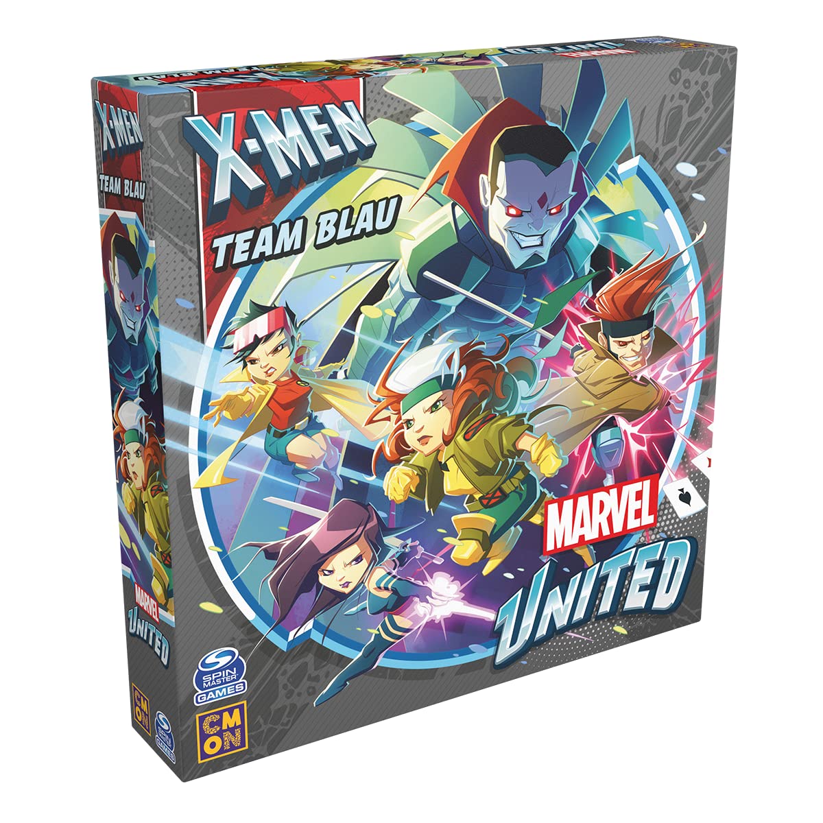 CMON, Marvel United: X-Men – Team Blau, Erweiterung, Familienspiel, Brettspiel, 1-7 Spieler, Ab 10+ Jahren, 40 Minuten, Deutsch