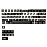 Qsvbeeqj Tastenkappen PBT Farbsublimation Upgrade 71 Tastenkappen Set OEM Profil Für Mx Gateron Mechanische Tastatur