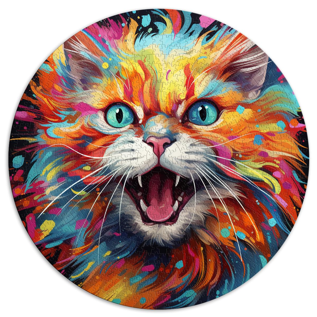 Puzzlespiel Perserkatze Bezauberndes Puzzle für Erwachsene 1000 Teile 67,5 x 67,5 cm Lernspielzeug Dekomprimierendes geistiges Lernspielzeug