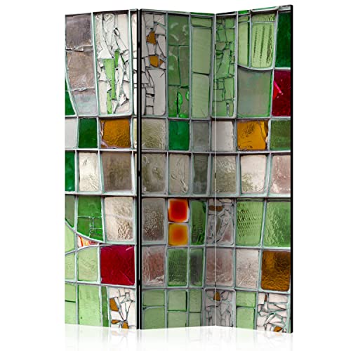 Ovegna Paravent – Emerald Stained Glass [Room Dividers] [135 x 172]