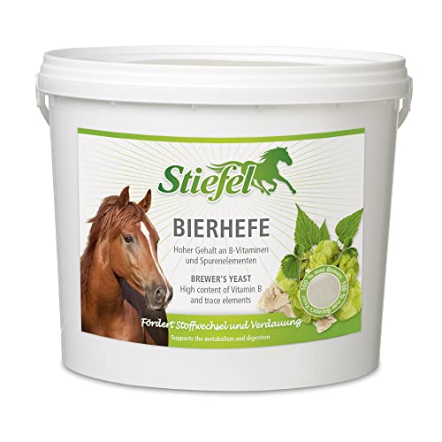 Stiefel Bierhefe für Pferde, 100% naturbelassene & Reine Bierhefe, ideal im Fellwechsel & zur Weidesaison, fördert den Stoffwechsel & die Verdauung, mit Vitaminen & Spurenelementen, 3kg