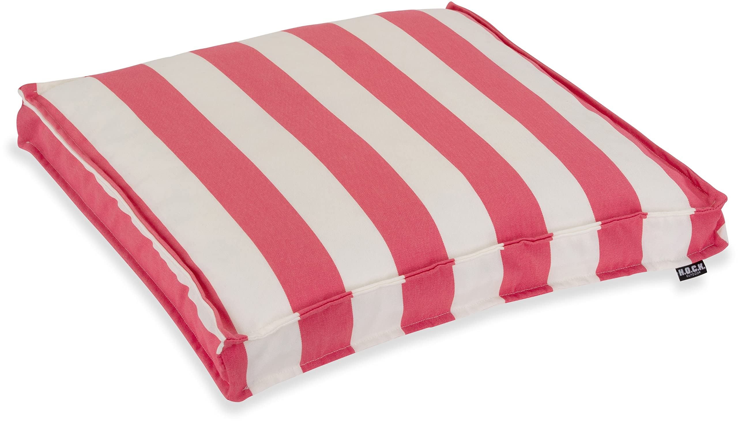 HOCK Classic Streifen Outdoor Sitzkissen Größen (50x50x5cm, Pink)