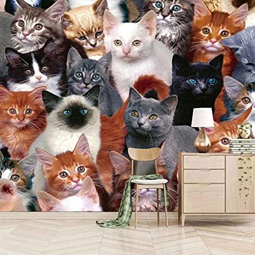 Tierisches Katzenporträt 3D Tapeten Wanddekoration Fototapete Sofas Wohnzimmer Wandbild Schlafzimmer-350cm×256cm