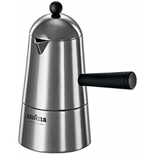 Ilsa Carmencita Espressokocher aus Aluminium, schwarzer Griff, Tassen 6