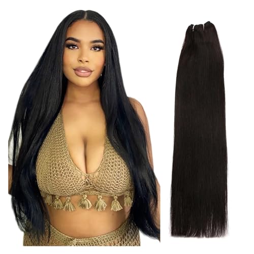 Human Hair Bundles Brasilianische glatte Haarwebart-Bündel, 35,6–71,1 cm, Höhenverhältnis, Remy-Haarverlängerungen, 100 g/Stück human hair weave (Size : 3Pcs/Lot, Color : #1B_14INCHES)