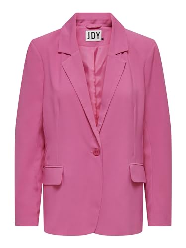 JDY Damen Langarm Blazer | Eleganter Basic Cardigan | Business Jacke Mantel JDYVINCENT, Farben:Pink, Größe:S