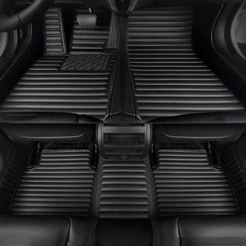 Maßgeschneiderte Auto-Bodenmatte für Benz EQE SUV 2023 2024, Allwetter-vollständig abgedeckter Teppich, Leder-Fußpolster, wasserdichtes, rutschfestes Auto-Zubehör,Black