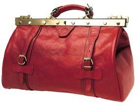 Katana Diligence Tasche aus Rindsleder, Medium, Damen, Rot, Einheitsgröße