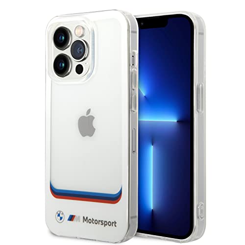 CG MOBILE BMW iPhone 14 Pro Hülle in Weiß IML Transparent Hülle Anti-Scratch PC/TPU Bequem & Langlebig Hard Case mit Zugänglichen Anschlüssen Stoßdämpfung & Signature Logo