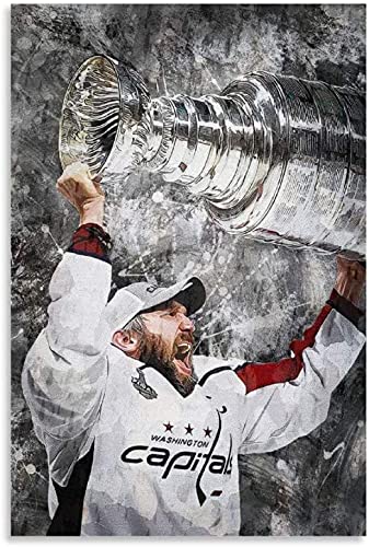 DIY Erwachsene Und Kinder Diamant Malerei Painting Kits Vollbohrer Alexander Ovechkin Eishockey Bild 5 5d Strass Bild Kristall Kunsthandwerk 15.7"x19.7"(40x50cm) Kein Rahmen