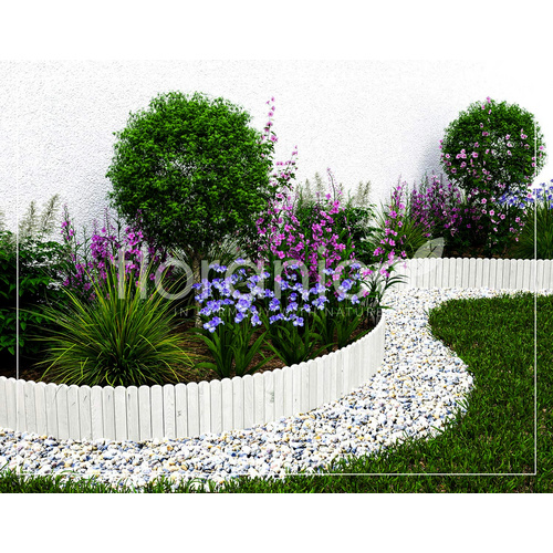 Floranica Beeteinfassung »Rollborder«, Kiefernholz, HxL: 20 x 203 cm - weiss 3