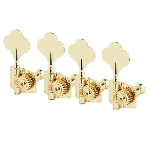 Strings Tuning Pegs Mechaniken Für Gitarre 4er-Set 4R Gold Open Gear Tuner-Zubehör für Rechtshänder-Bass mit 4 Saiten