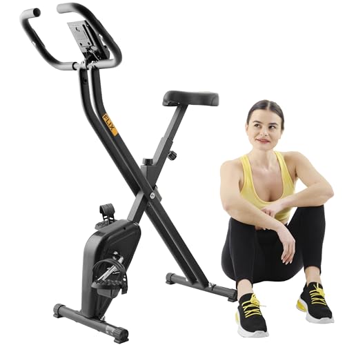 TREX SPORT Heimtrainer Fahrrad klappbar TX-320XB FLIX | Hometrainer Fahrrad | Pulssensoren, 5 Sitzhöhen, 100 kg belastbar